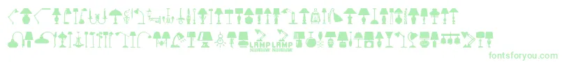 フォントLamp – 白い背景に緑のフォント