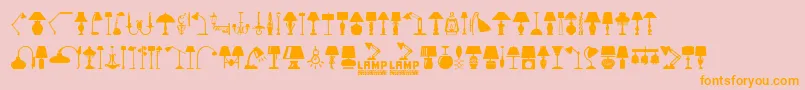 Lamp Font – Orange Fonts on Pink Background