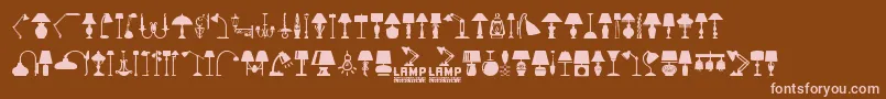 Lamp Font – Pink Fonts on Brown Background