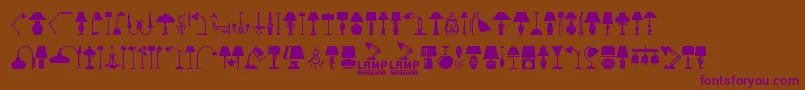 Lamp Font – Purple Fonts on Brown Background