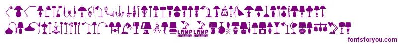 Lamp Font – Purple Fonts on White Background