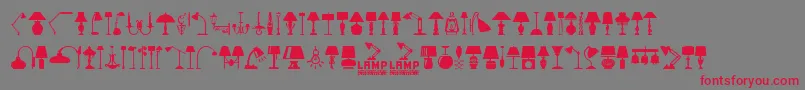 Шрифт Lamp – красные шрифты на сером фоне