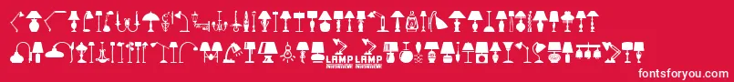 フォントLamp – 赤い背景に白い文字