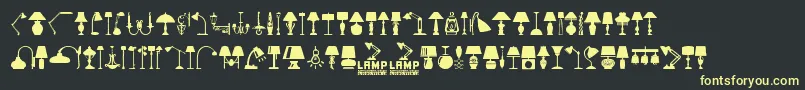 Lamp Font – Yellow Fonts on Black Background