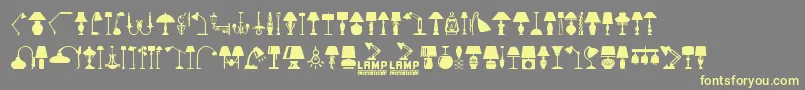 Lamp Font – Yellow Fonts on Gray Background