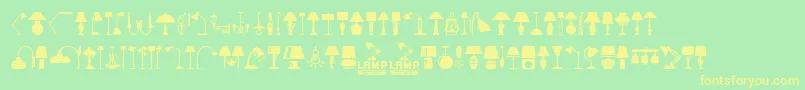 Lamp Font – Yellow Fonts on Green Background