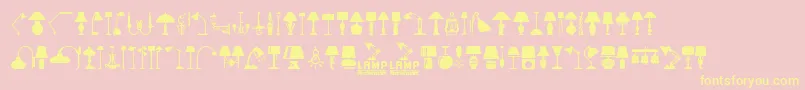 Lamp Font – Yellow Fonts on Pink Background