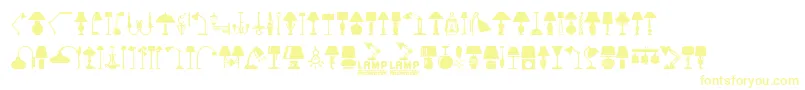 Lamp Font – Yellow Fonts on White Background