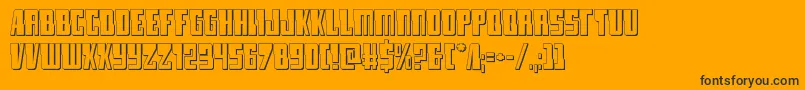 lamprey3d Font – Black Fonts on Orange Background