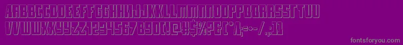 lamprey3d Font – Gray Fonts on Purple Background