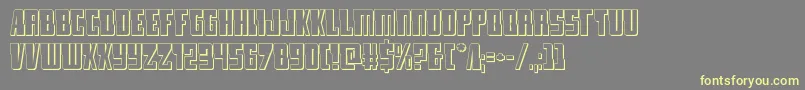 lamprey3d Font – Yellow Fonts on Gray Background