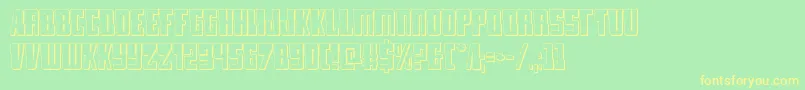 lamprey3d Font – Yellow Fonts on Green Background