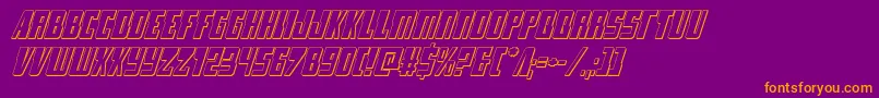 lamprey3dital Font – Orange Fonts on Purple Background