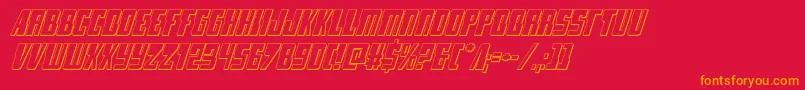 lamprey3dital Font – Orange Fonts on Red Background