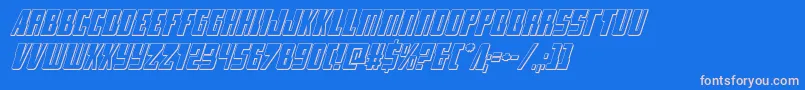 Шрифт lamprey3dital – розовые шрифты на синем фоне