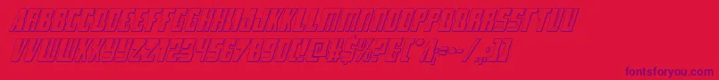 lamprey3dital-Schriftart – Violette Schriften auf rotem Hintergrund