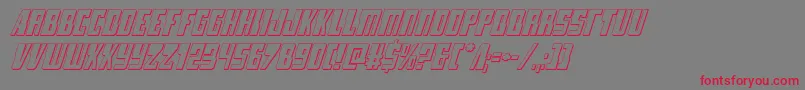 lamprey3dital Font – Red Fonts on Gray Background