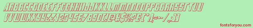 lamprey3dital Font – Red Fonts on Green Background