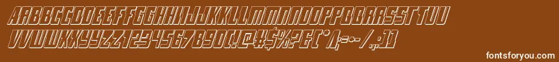 lamprey3dital Font – White Fonts on Brown Background