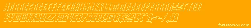 lamprey3dital Font – Yellow Fonts on Orange Background