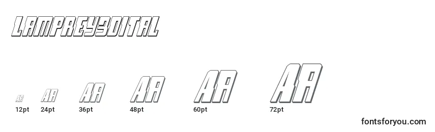 Lamprey3dital (132196) Font Sizes