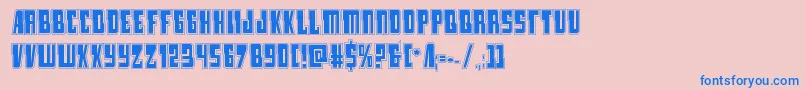 フォントlampreyacad – ピンクの背景に青い文字