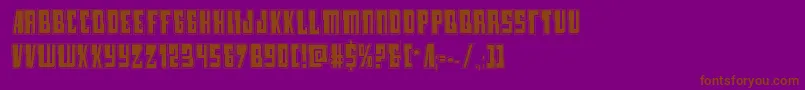 lampreyacad Font – Brown Fonts on Purple Background