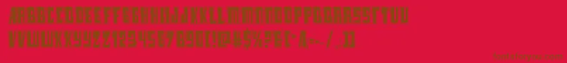 lampreyacad Font – Brown Fonts on Red Background