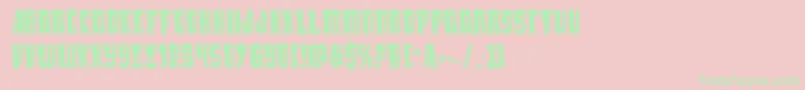 lampreyacad Font – Green Fonts on Pink Background