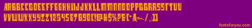 lampreyacad Font – Orange Fonts on Purple Background