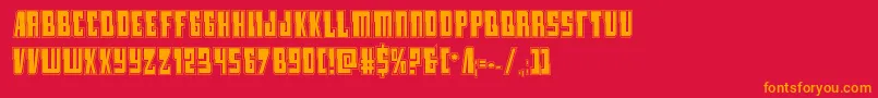 lampreyacad Font – Orange Fonts on Red Background