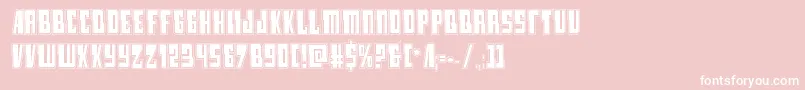 lampreyacad-Schriftart – Weiße Schriften auf rosa Hintergrund