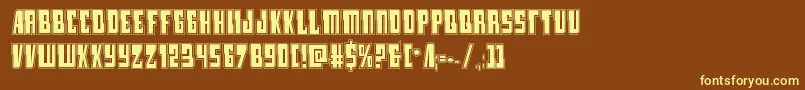 lampreyacad Font – Yellow Fonts on Brown Background