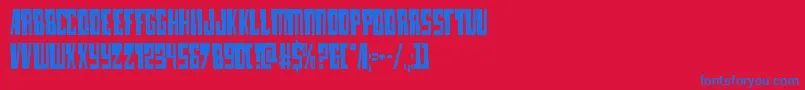 lampreycond Font – Blue Fonts on Red Background