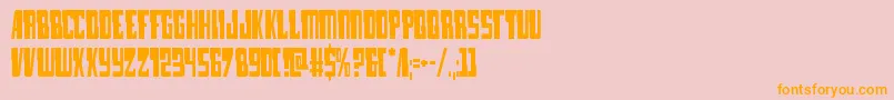 lampreycond Font – Orange Fonts on Pink Background