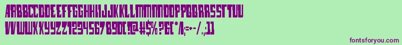 lampreycond Font – Purple Fonts on Green Background