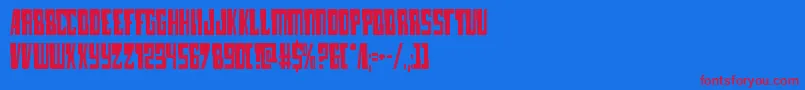 lampreycond Font – Red Fonts on Blue Background