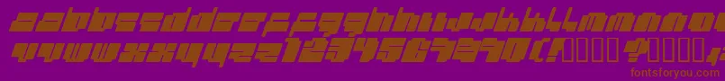 フォントCheaptyp – 紫色の背景に茶色のフォント