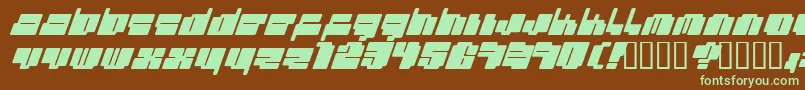 Шрифт Cheaptyp – зелёные шрифты на коричневом фоне
