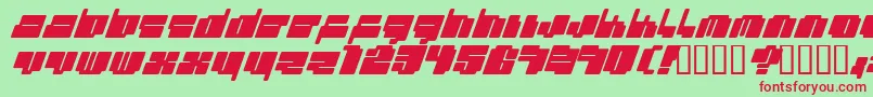 フォントCheaptyp – 赤い文字の緑の背景