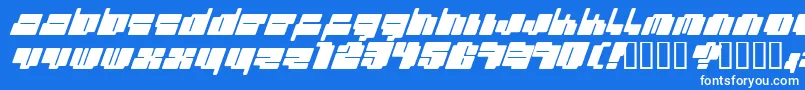 フォントCheaptyp – 青い背景に白い文字