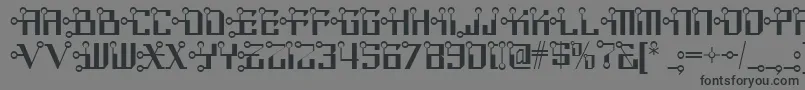 フォントCircuit Bored Nf – 黒い文字の灰色の背景