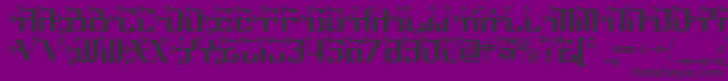 Circuit Bored Nf-Schriftart – Schwarze Schriften auf violettem Hintergrund