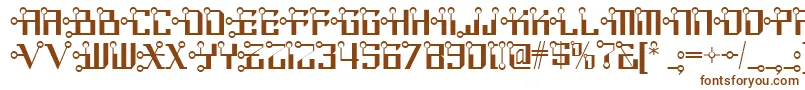 Шрифт Circuit Bored Nf – коричневые шрифты на белом фоне