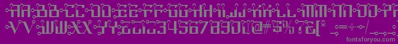 Circuit Bored Nf-fontti – harmaat kirjasimet violetilla taustalla
