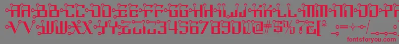 More about Circuit Bored Nf Font Circuit Bored Nf Font – Red Fonts on Gray Background