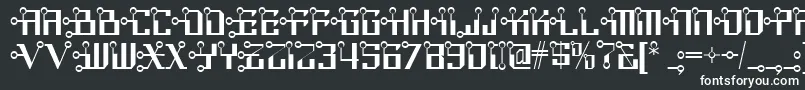 Circuit Bored Nf-fontti – valkoiset fontit mustalla taustalla