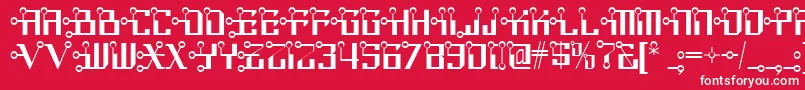 Circuit Bored Nf Font – White Fonts on Red Background