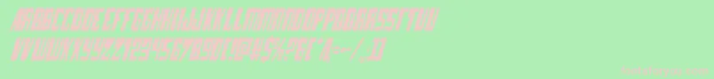 lampreycondital Font – Pink Fonts on Green Background