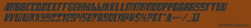 lampreyexpandital Font – Black Fonts on Brown Background